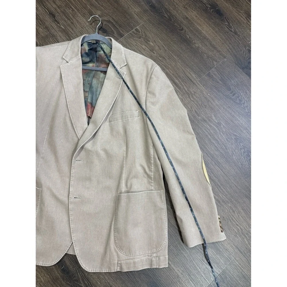 Kroon Mens Sport Coat Jacket 48 R Bono Wash‎ Suede Elbow Patches Office